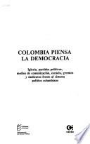 libro Colombia Piensa La Democracia